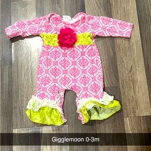 Girls Giggle Moon romper 0-3m
